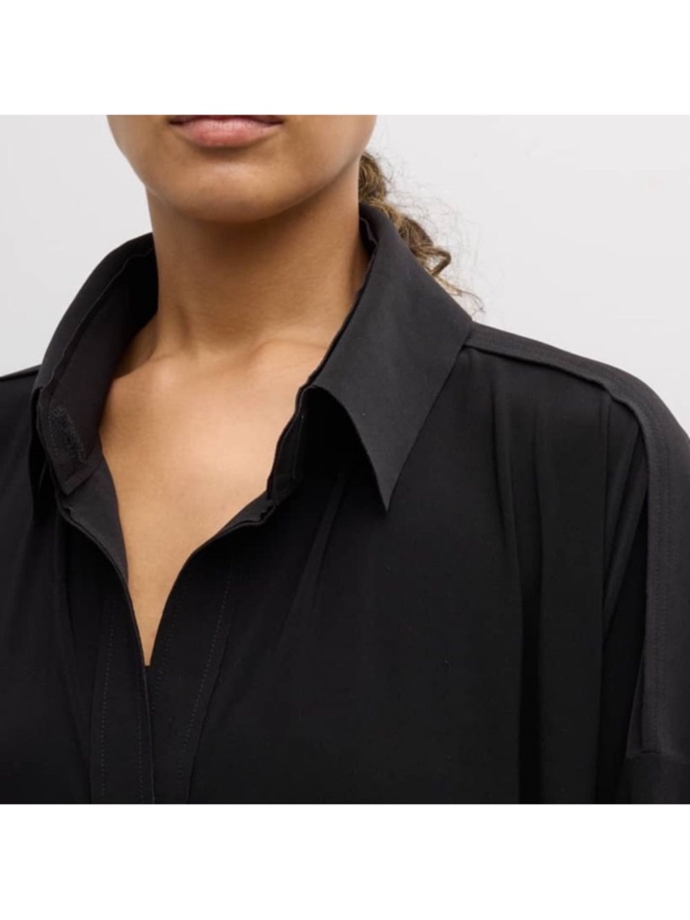 Norma Kamali Black Shirt Dress - Picture 6 of 13